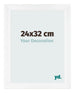 Marco de Fotos 24x32cm Blanco Vintage MDF Pisa Delantera Tamano | Yourdecoration.es