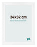 Marco de Fotos 24x32cm Blanco Vintage MDF Pisa Delantera Tamano | Yourdecoration.es