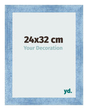 Marco de Fotos 24x32cm Claro Azul Barrido MDF Pisa Delantera Tamano | Yourdecoration.es