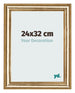 Marco de Fotos 24x32cm Dorado Antiguo MDF Lazio Delantera Tamano | Yourdecoration.es