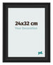 Marco de Fotos 24x32cm Negro Grano De Madera MDF Lazio Delantera Tamano | Yourdecoration.es