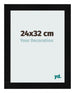 Marco de Fotos 24x32cm Negro Plateado Pulido MDF Pisa Delantera Tamano | Yourdecoration.es