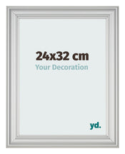 Marco de Fotos 24x32cm Plateado Mate MDF Lazio Delantera Tamano | Yourdecoration.es