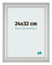 Marco de Fotos 24x32cm Plateado Mate MDF Lazio Delantera Tamano | Yourdecoration.es