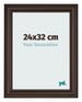 Marco de Fotos 24x32cm Roble Oscuro MDF Lazio Delantera Tamano | Yourdecoration.es