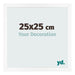 Marco de Fotos 25x25 cm Blanco Mate MDF Bologna Delantera Tamano | Yourdecoration.es