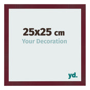 Marco de Fotos 25x25 cm Vino Tinto Barrido MDF Bologna Delantera Tamano | Yourdecoration.es