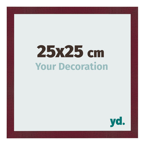 Marco de Fotos 25x25 cm Vino Tinto Barrido MDF Bologna Delantera Tamano | Yourdecoration.es