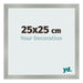 Marco de Fotos 25x25cm Aluminio Cepillado MDF Bologna Delantera Tamano | Yourdecoration.es