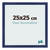 Marco de Fotos 25x25cm Azul Oscuro Barrido MDF Bologna Delantera Tamano | Yourdecoration.es