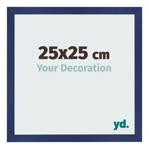 Marco de Fotos 25x25cm Azul Oscuro Barrido MDF Bologna Delantera Tamano | Yourdecoration.es