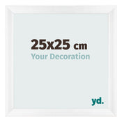 Marco de Fotos 25x25cm Blanco Vintage MDF Pisa Delantera Tamano | Yourdecoration.es