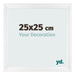 Marco de Fotos 25x25cm Blanco Vintage MDF Pisa Delantera Tamano | Yourdecoration.es