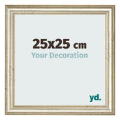 Marco de Fotos 25x25cm Brillo Metalico MDF Lazio Delantera Tamano | Yourdecoration.es
