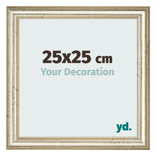 Marco de Fotos 25x25cm Brillo Metalico MDF Lazio Delantera Tamano | Yourdecoration.es