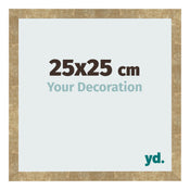Marco de Fotos 25x25cm Dorado Antiguo MDF Bologna Delantera Tamano | Yourdecoration.es