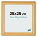 Marco de Fotos 25x25cm Dorado Matte MDF Lazio Delantera Tamano | Yourdecoration.es