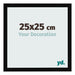 Marco de Fotos 25x25cm Negro Brillante MDF Bologna Delantera Tamano | Yourdecoration.es