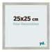 Marco de Fotos 25x25cm Plateado Mate MDF Bologna Delantera Tamano | Yourdecoration.es