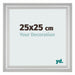 Marco de Fotos 25x25cm Plateado Mate MDF Lazio Delantera Tamano | Yourdecoration.es