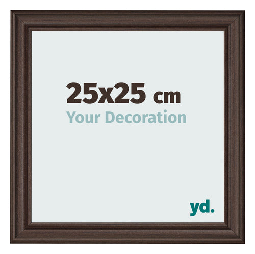 Marco de Fotos 25x25cm Roble Oscuro MDF Lazio Delantera Tamano | Yourdecoration.es