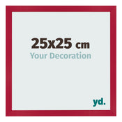 Marco de Fotos 25x25cm Rojo MDF Bologna Delantera Tamano | Yourdecoration.es
