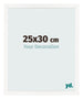 Marco de Fotos 25x30 cm Blanco Brillante MDF Bologna Delantera Tamano | Yourdecoration.es