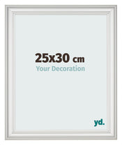 Marco de Fotos 25x30cm Blanco Barrido MDF Lazio Delantera Tamano | Yourdecoration.es