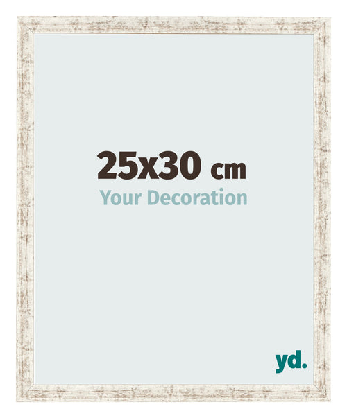 Marco de Fotos 25x30cm Blanco Vintage MDF Bologna Delantera Tamano | Yourdecoration.es