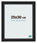 Marco de Fotos 25x30cm Negro Grano De Madera MDF Lazio Delantera Tamano | Yourdecoration.es