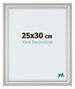 Marco de Fotos 25x30cm Plateado Mate MDF Lazio Delantera Tamano | Yourdecoration.es