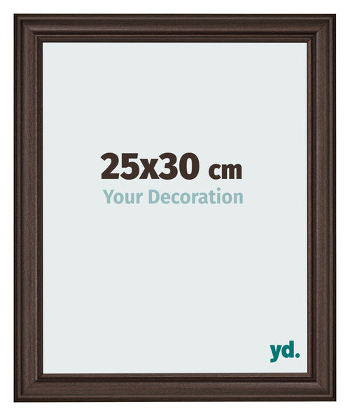Marco de Fotos 25x30cm Roble Oscuro MDF Lazio Delantera Tamano | Yourdecoration.es