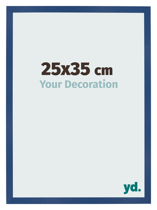 Marco de Fotos 25x35 cm Azul Oscuro MDF Bologna Delantera Tamano | Yourdecoration.es