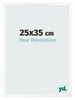 Marco de Fotos 25x35 cm Blanco Mate MDF Bologna Delantera Tamano | Yourdecoration.es