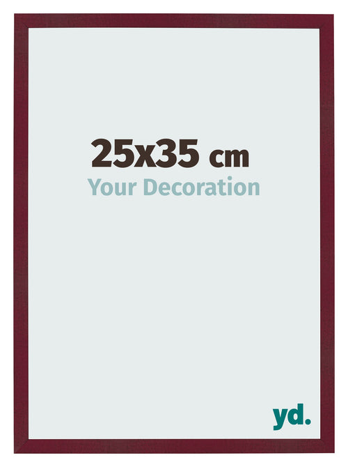 Marco de Fotos 25x35 cm Vino Tinto Barrido MDF Bologna Delantera Tamano | Yourdecoration.es