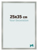 Marco de Fotos 25x35cm Aluminio Cepillado MDF Bologna Delantera Tamano | Yourdecoration.es