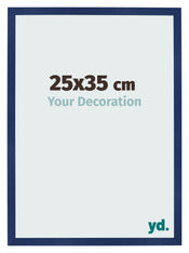 Marco de Fotos 25x35cm Azul Oscuro Barrido MDF Bologna Delantera Tamano | Yourdecoration.es
