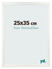 Marco de Fotos 25x35cm Blanco Vintage MDF Pisa Delantera Tamano | Yourdecoration.es