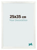 Marco de Fotos 25x35cm Blanco Vintage MDF Pisa Delantera Tamano | Yourdecoration.es