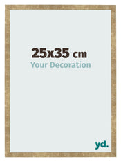 Marco de Fotos 25x35cm Dorado Antiguo MDF Bologna Delantera Tamano | Yourdecoration.es