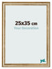 Marco de Fotos 25x35cm Dorado Antiguo MDF Lazio Delantera Tamano | Yourdecoration.es