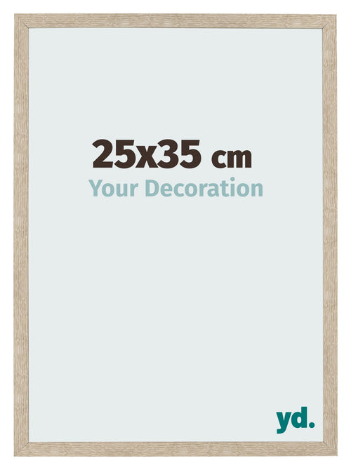 Marco de Fotos 25x35cm Roble Sonoma MDF Bologna Delantera Tamano | Yourdecoration.es