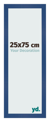 Marco de Fotos 25x75 cm Azul Oscuro MDF Bologna Delantera Tamano | Yourdecoration.es