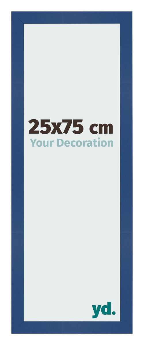 Marco de Fotos 25x75 cm Azul Oscuro MDF Bologna Delantera Tamano | Yourdecoration.es