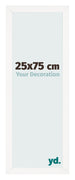 Marco de Fotos 25x75 cm Blanco Brillante MDF Bologna Delantera Tamano | Yourdecoration.es