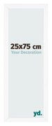 Marco de Fotos 25x75 cm Blanco Mate MDF Bologna Delantera Tamano | Yourdecoration.es