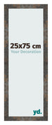 Marco de Fotos 25x75 cm Metal Oxidado MDF Bologna Delantera Tamano | Yourdecoration.es