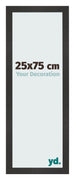 Marco de Fotos 25x75 cm Negro Mate MDF Bologna Delantera Tamano | Yourdecoration.es