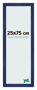Marco de Fotos 25x75cm Azul Oscuro Barrido MDF Bologna Delantera Tamano | Yourdecoration.es