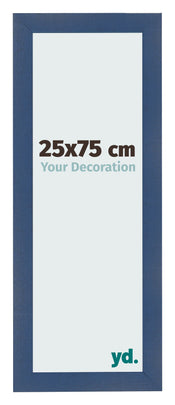 Marco de Fotos 25x75cm Azul Oscuro Barrido MDF Pisa Delantera Tamano | Yourdecoration.es